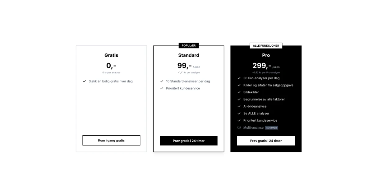 Vi har redusert prisene våre med 50%